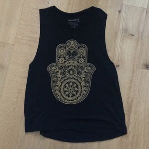 Gold hamsa tank top